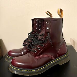 Doc Marten size 7 vegan 1460 lace up boot in color cherry